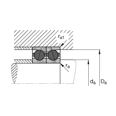 主軸軸承 HCB71914-E-T-P4S, 調(diào)節(jié)，成對或單元安裝，接觸角 α = 25°，陶瓷球，限制公差
